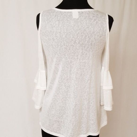 Ivory Cold Shoulder Top - Picture 5 of 5